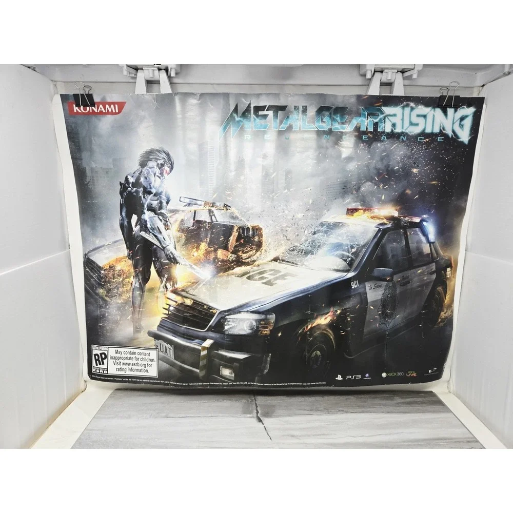 Metal Gear Rising: Revengance 2012 GameStop Promo Poster DS Konami Raiden Jehuty